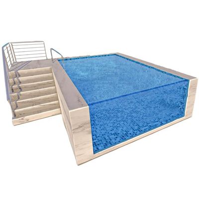 Instalación al aire libre piscina prefabricada acrílica de lujo personalizada con certificación TUV