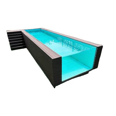 Piscina familiar Piscina de fibra de vidrio exterior con suelo para las necesidades del cliente