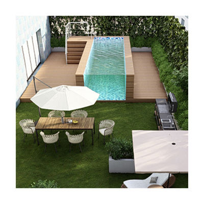 Densidad de panel acrílico 1.2g/cm3 Piscina exterior de acero compuesto con máquina de piscina sin fin