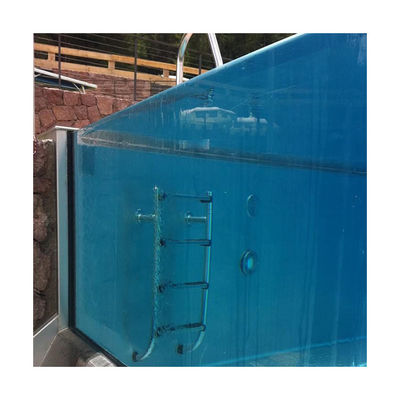 Piscina de cristal de fibra de vidrio Piscina de cintura Intex Piscina de poliéster azul cristal