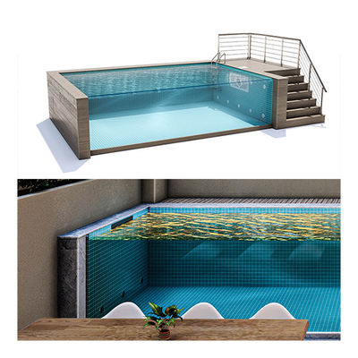 Deportes familiares Piscina enmarcada con estructura de acero inoxidable