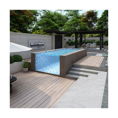 Piscina de acrílico Villa 6 pies de profundidad Balboa controlada rectangular sobre el suelo piscina