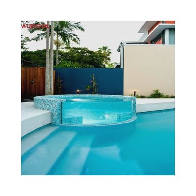 Piscina de vidrio acrílico rectangular de alta transmisión de luz para hoteles subterráneos