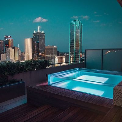 Piscina acrílica de alta transmisión de luz para distribución de villas y jacuzzis