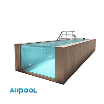 Deportes familiares sobre el suelo Piscina portátil sin fin de fibra de vidrio con bomba Fliter