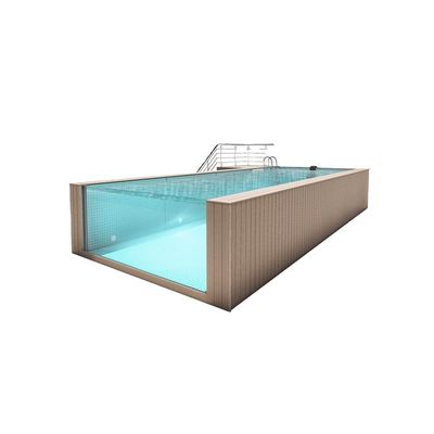 Piscinas de contenedores de envío de diseño Piscina acrílica con diseño transparente