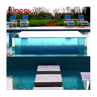 Pared de acrílico transparente para piscina acuario paisaje de jardín de espesor de 100 mm personalizado