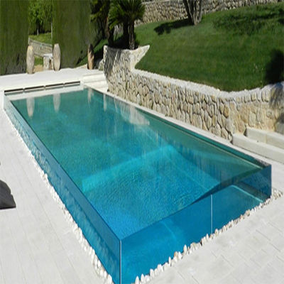 Material de construcción Piscina de plástico transparente de plexiglás para natación al aire libre