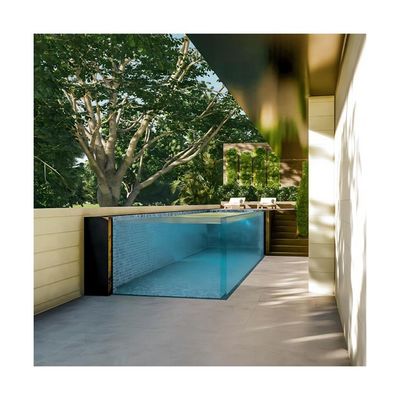 Piscina de infinidad exterior sobre el suelo Fibra de vidrio Lucita Acrílica Densidad 1.2g/cm3