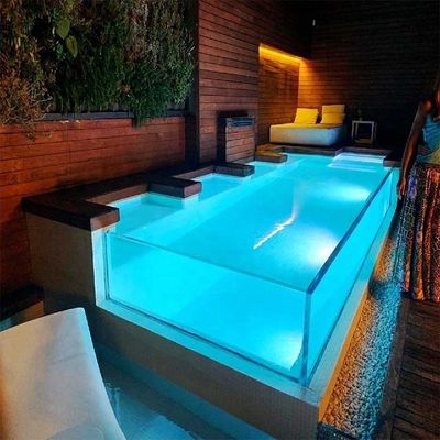 Piscina de infinidad exterior sobre el suelo Fibra de vidrio Lucita Acrílica Densidad 1.2g/cm3