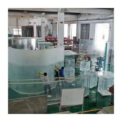 Formación en instalación de ventanas acrílicas de tamaño personalizado para piscinas submarinas residenciales