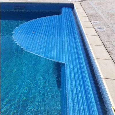Portada de piscina automática AUPOOL azul transparente OEM con certificaciones CE y motores de 12 V
