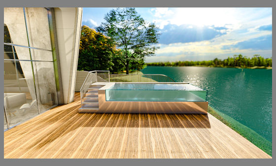 Piscina de gimnasio Piscina sin fin Contenedor de envío Piscina de baño Spa Piscinas Piscina de acero inoxidable