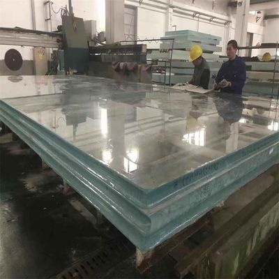 Hoja de vidrio acrílico de 50 mm de espesor transparente para piscina infinita Resistente a la intemperie