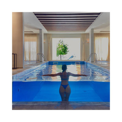 Piscinas de plástico personalizadas para vistas de techo de vidrio infinito de horizonte transparente