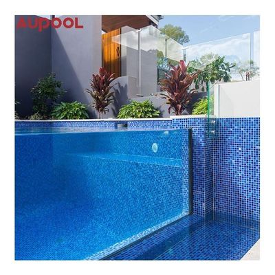 Piscinas de plástico personalizadas para vistas de techo de vidrio infinito de horizonte transparente