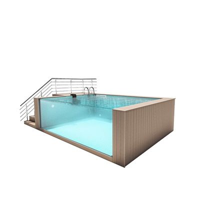 Instalación al aire libre piscina prefabricada acrílica de lujo personalizada con certificación TUV