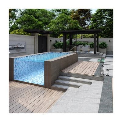 Instalación al aire libre piscina prefabricada acrílica de lujo personalizada con certificación TUV