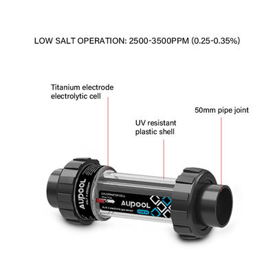 110-265VAC Generador de cloro de sal de la piscina con salida de hipoclorito de sodio del 12,5%