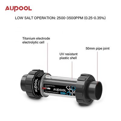 15-45 g de salida de cloro generador de cloro de sal AUPOOL 2 en 1 para la piscina pública