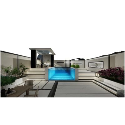 Piscina de acrílico transparente superior para hoteles gimnasios escuelas y sanatorios