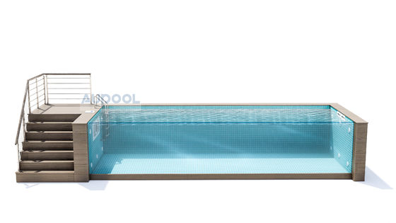 Fácil de instalar Panel de fibra de carbono FRP Material compuesto Tanque interior Piscina para hoteles Gimnasios