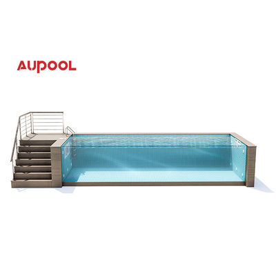 Agua limpia mente limpia prefab 20Ft 40Ft Contenedor de envío Piscina con corte