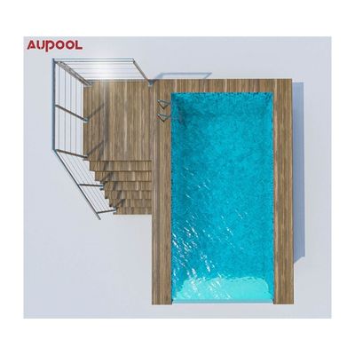 Hoja acrílica Aupool Cuadro Piscina con material de superficie de mármol con incrustación de jade