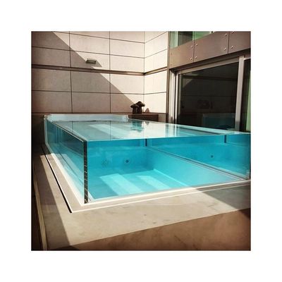 Panel de la piscina de vidrio acrílico transparente de 100 mm con forma ovalada de hoja acrílica fundida