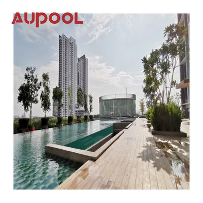 Panel de la piscina de vidrio acrílico transparente de 100 mm con forma ovalada de hoja acrílica fundida