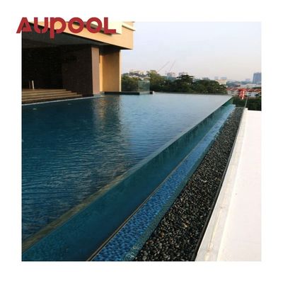 Panel de la piscina de vidrio acrílico transparente de 100 mm con forma ovalada de hoja acrílica fundida