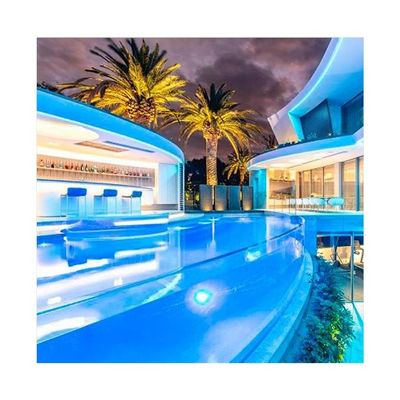 Piscinas de acrílico transparentes paneles de muestra transparentes para piscinas de villas al aire libre