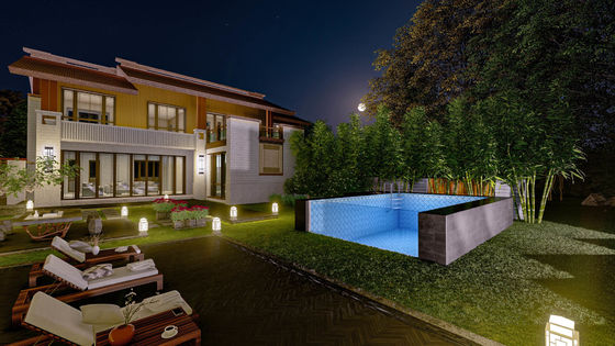 24m3 Capacidad de agua de la piscina Panel transparente de plástico acrílico para la ventana de la piscina