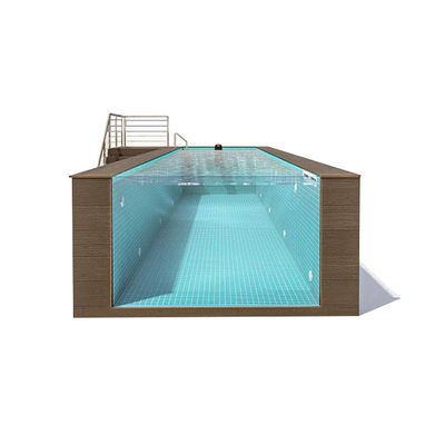 24m3 Capacidad de agua de la piscina Piscina acrílica Paredes de vidrio de 90 mm de espesor