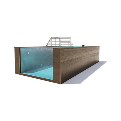 24m3 Capacidad de agua de la piscina Piscina acrílica Paredes de vidrio de 90 mm de espesor