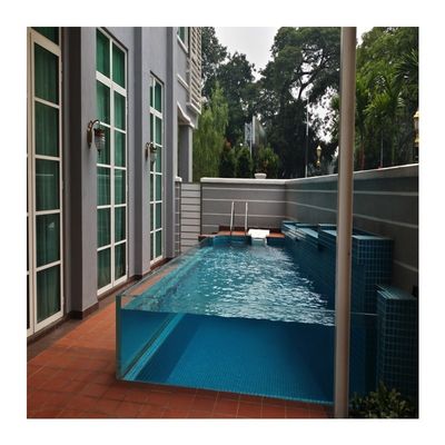 Piscina de cristal de fibra de vidrio Piscina de cintura Intex Piscina de poliéster azul cristal