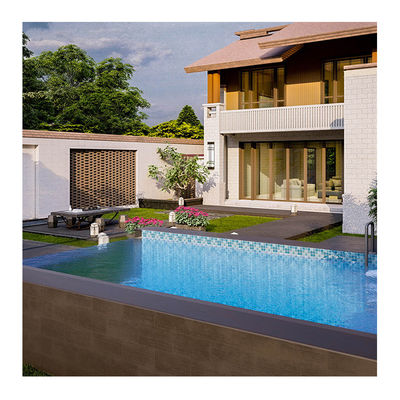 Acrílico Lucita sobre el suelo Contenedor modular Piscina con diseño de ventana de pared transparente