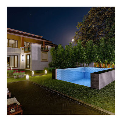Acrílico Lucita sobre el suelo Contenedor modular Piscina con diseño de ventana de pared transparente