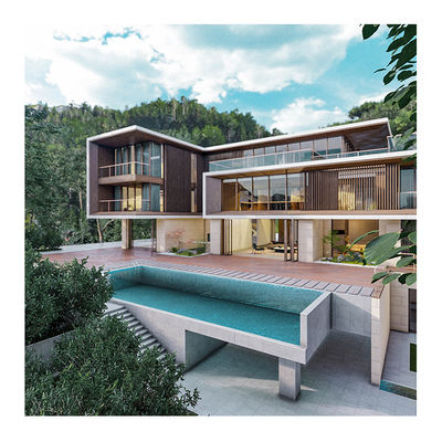 Acrílico Lucita sobre el suelo Contenedor modular Piscina con diseño de ventana de pared transparente