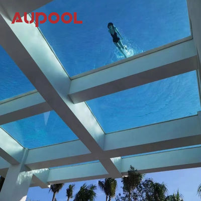 Moderno diseño piscina acrílica piscinas al aire libre 100% Lucite PMMA importado rango de grosor