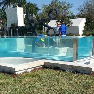 Custom Easy To Install Piscina con ventana acrílica y madera de plástico de color de tablero