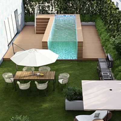 Piscinas prefabricadas con paneles acrílicos de 100 mm por encima de la bomba de filtro de la piscina