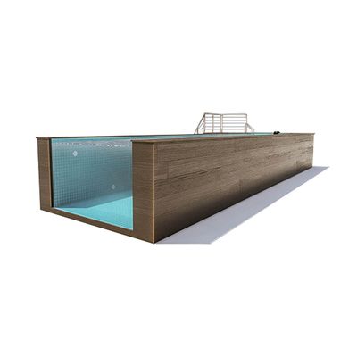 Piscinas exteriores de fibra de vidrio con alta diafanalidad del 92,5% y diseño claro/transparente