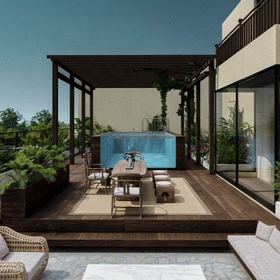 Piscinas exteriores de fibra de vidrio con alta diafanalidad del 92,5% y diseño claro/transparente