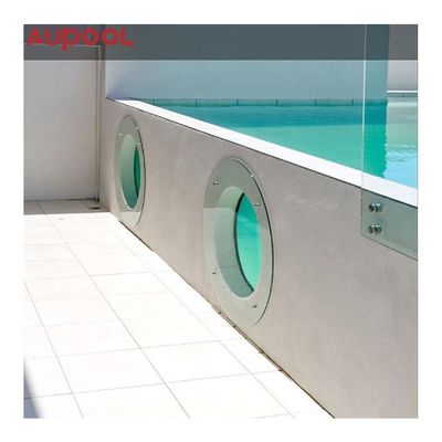 Cuadro prefabricado de acero Cuadro de metal montado Piscina con filtro de arena y acrílico transparente