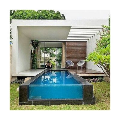Villa privada jardín piscina de vidrio acrílico resistente a las intemperie piso piscina