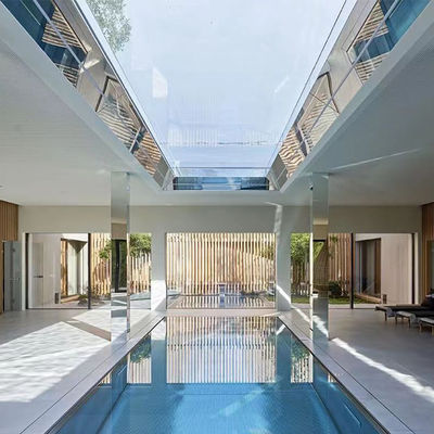 Villa privada jardín piscina de vidrio acrílico resistente a las intemperie piso piscina