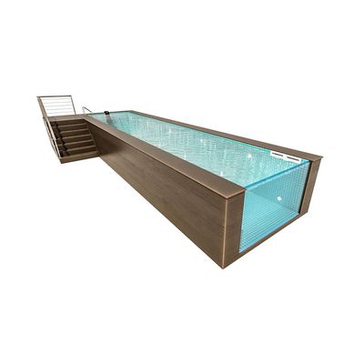 Piscinas en tierra rectangulares prefabricadas de fibra de vidrio para jardines comerciales al aire libre