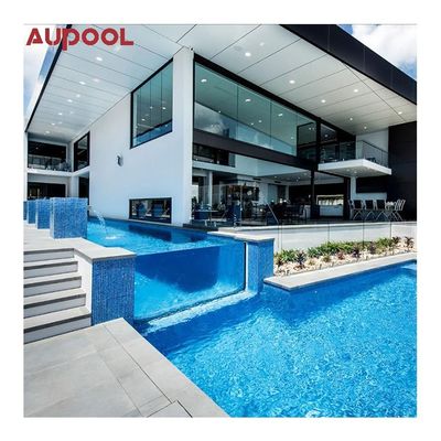 Piscina de fibra de vidrio rectangular de transporte marítimo prefabricada