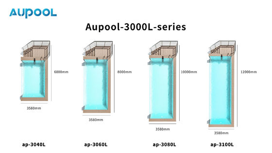 Piscina de acrílico exterior con fácil instalación y estructura de acero inoxidable
